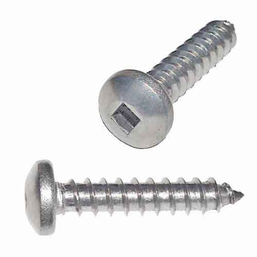 PSQTS6114S #6 X 1-1/4" Pan Head, Square Drive, Tapping Screw, Type A, 18-8 Stainless